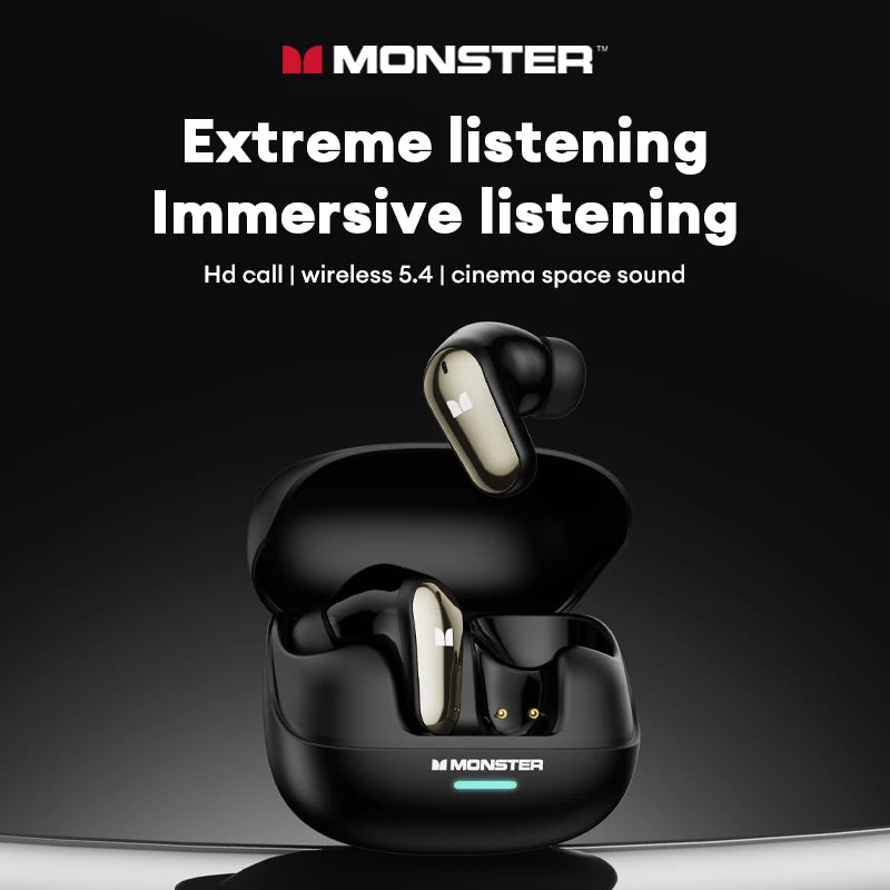 Monster MQT52 TWS-Ohrhörer – Bluetooth 5.4 & Gaming-Modus