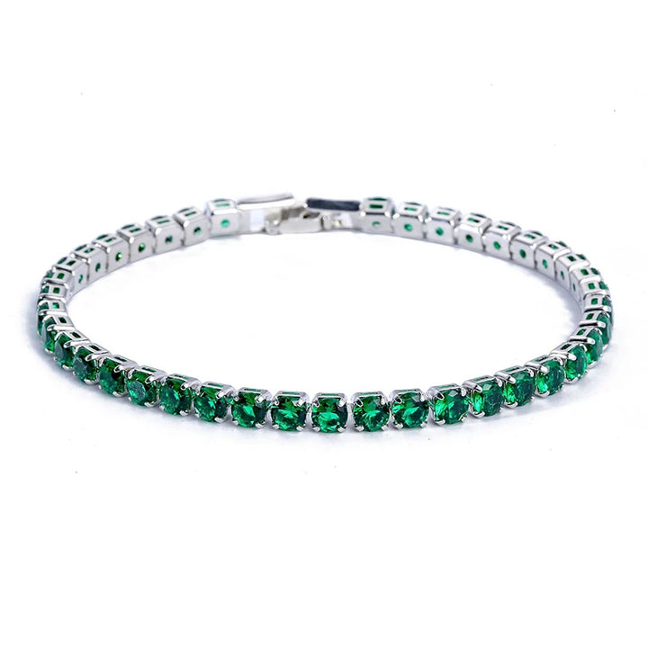 Luxury Hiphop Iced Out 4mm Cubic Zirconia Crystal Bracelets