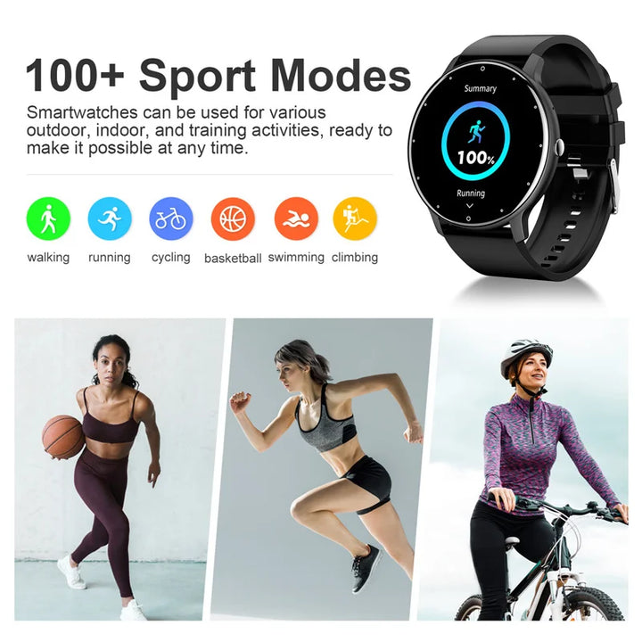 LIGE Smart Watch Women Men Full Touch Screen