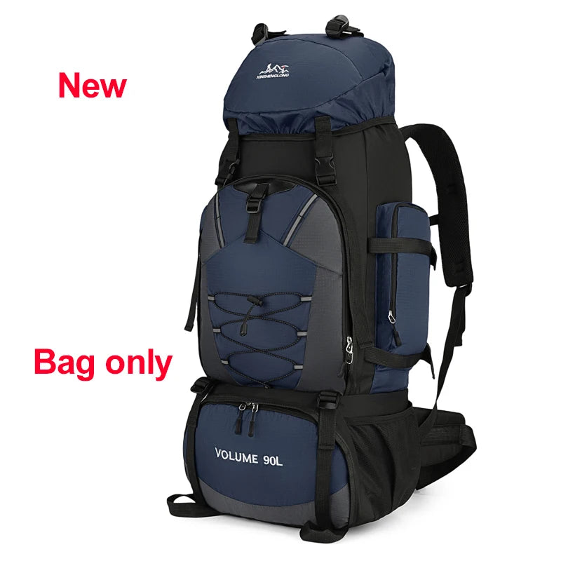 90L Waterproof Hiking Camping Backpack Trekking Bag Rucksack Large Capacity Travel Outdoor Sports Bags Camping Equipment Men