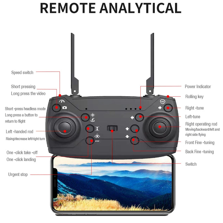 Drone KBDFA 2025 E88 Professional Wide