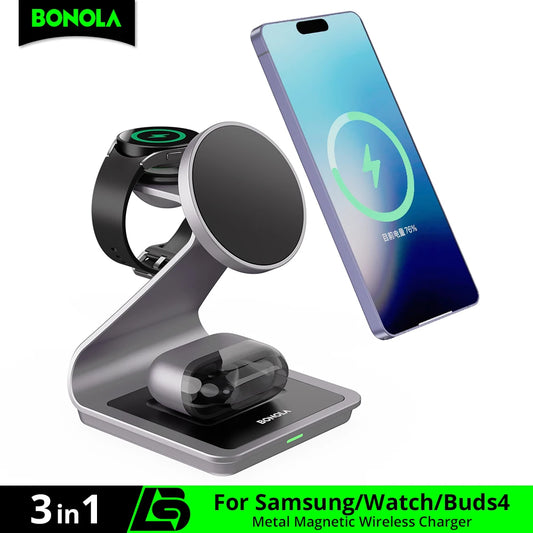 3-in-1 Wireless-Ladestation für Samsung Galaxy – bis 15 W