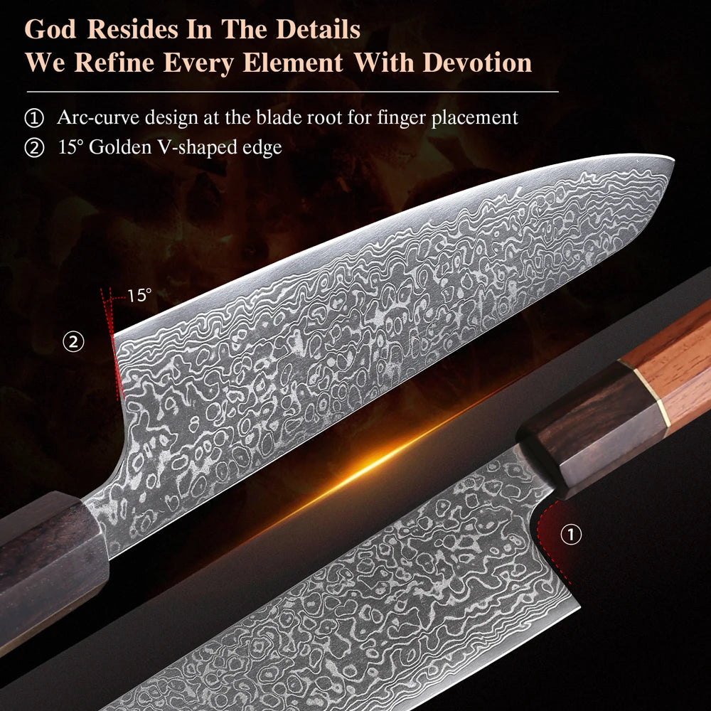MOSTODOZO 8.2-inch Chef Knife Damascus Steel Professional Kitchen Knives Meat Slicing Cleaver Japanese Handmade Cooking Tools