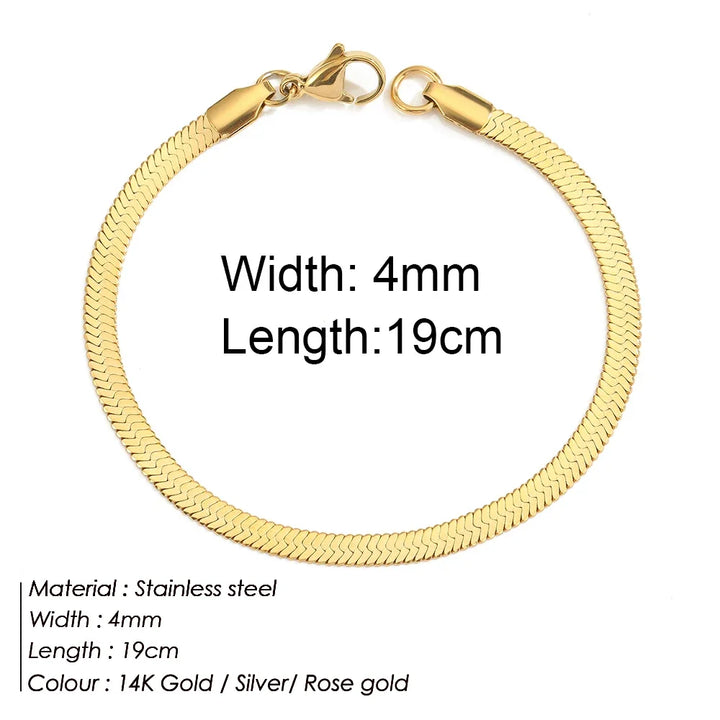 Gold Color Bracelet Stainless Steel Twist