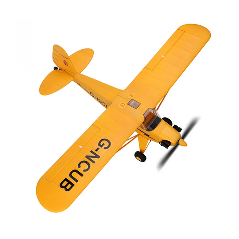 Parkten RC Plane RTF 2.4G Brushless Motor 3D/6G Remote Control Airplane Wltoys A160 Upgraded J3-CUB Yellow And RED Ready To Fly