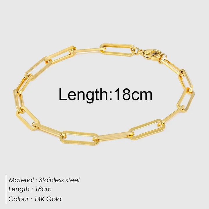 Gold Color Bracelet Stainless Steel Twist