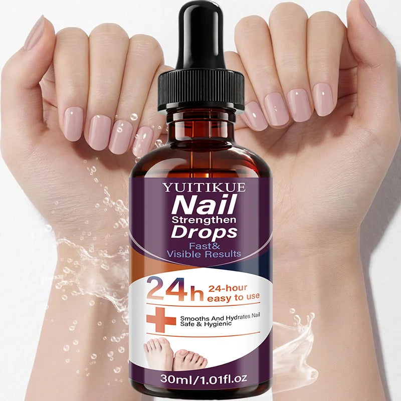 YUITIKUE Nail Strengthen Drops 24H Fast Repair Nourishing Treatment for Damaged Brittle Nails Care