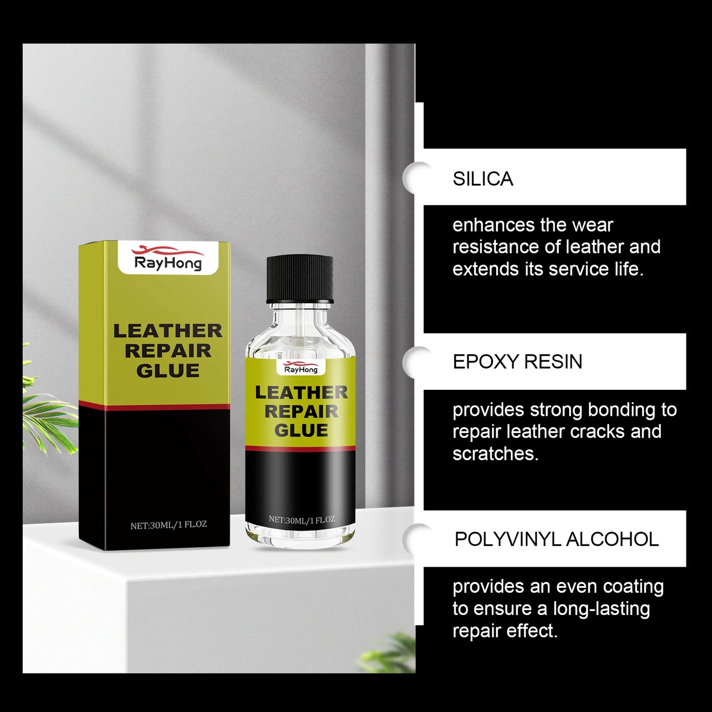 30ml Car Leather Repair Repair Fluid Auto Seat Maintenance Leather Care Liquid Rubber Leather Gel Sofa Car Leather Adhesive Glue