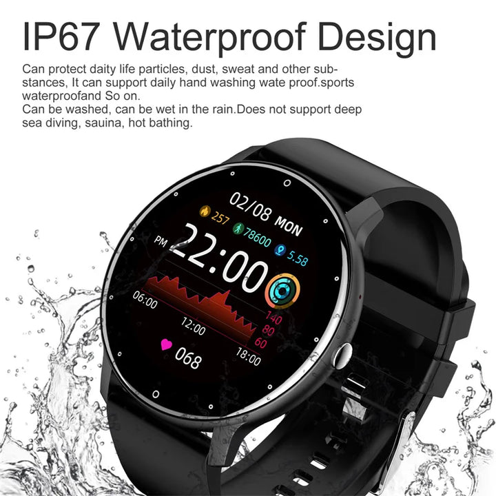 LIGE Smart Watch Women Men Full Touch Screen