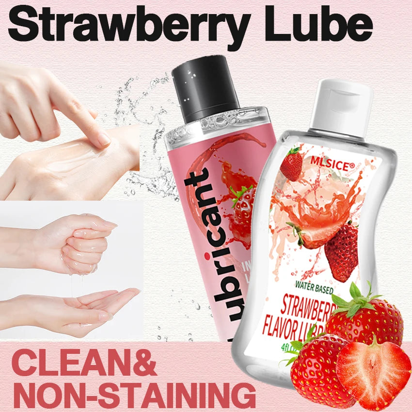 Fruit Water-Soluble Lubricantion Water Based Gel Lubricats Sex Intimate for Adults Men Women Gay Body Sexy Strawberry Fragrance
