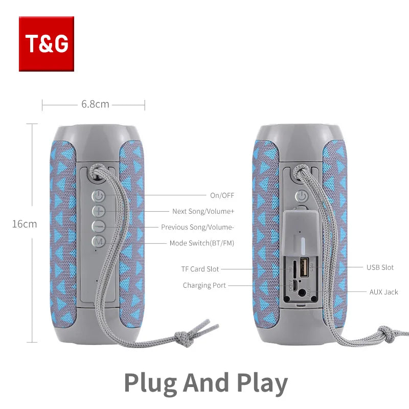 T&G TG117 Bluetooth-Lautsprecher – TWS & IPX5