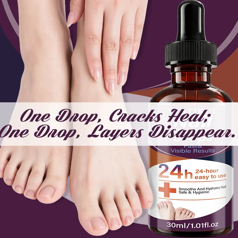 YUITIKUE Nail Strengthen Drops 24H Fast Repair Nourishing Treatment for Damaged Brittle Nails Care